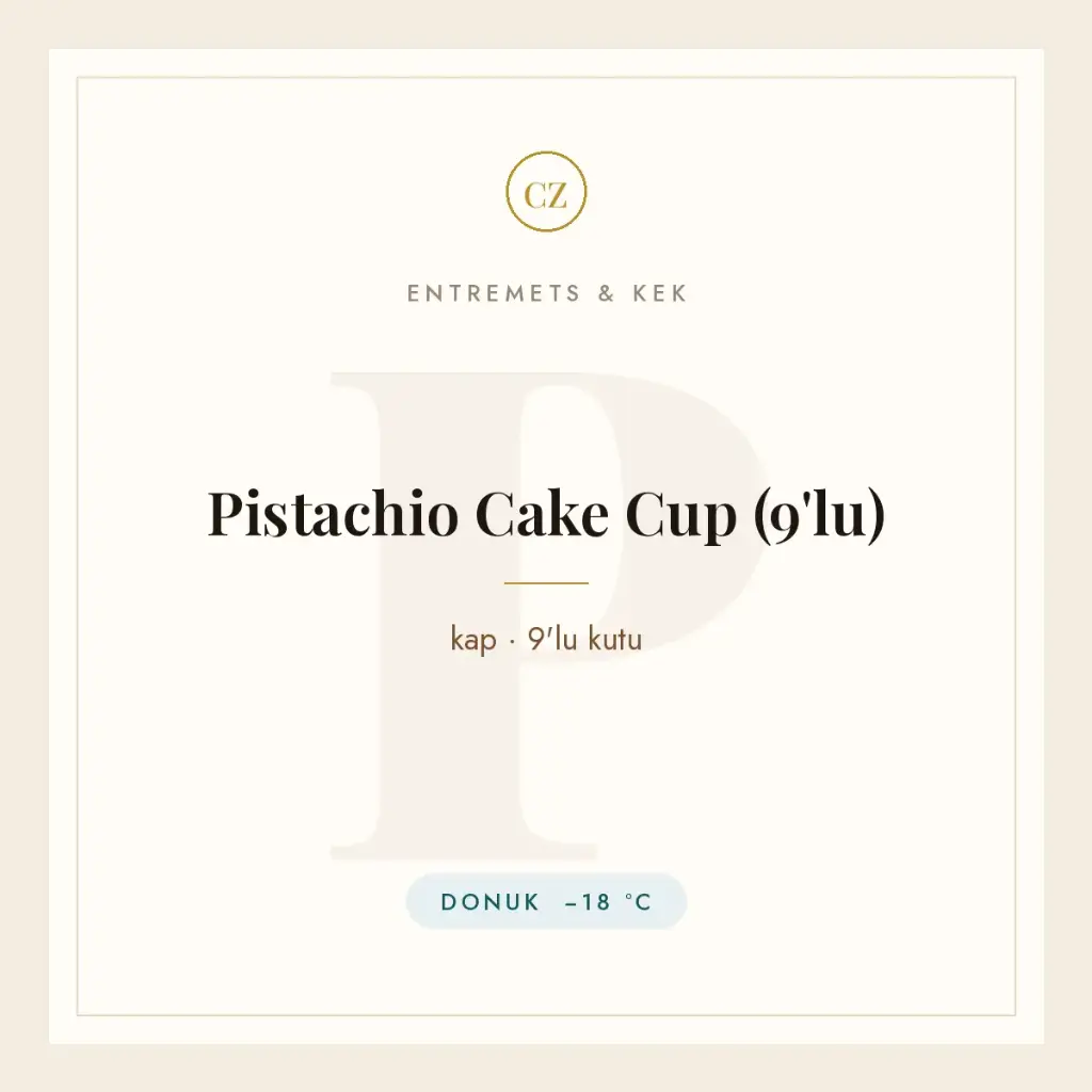 Pistachio Cake Cup (9'lu)