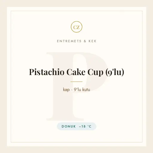 [CZ-EN-09] Pistachio Cake Cup (9'lu)